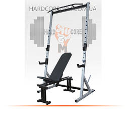 Лавка регульована (до 300 кг), силові стійки під штангу з страховкою та турніком (до 300 кг)