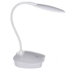 Гнучка настільна LED-лампа із сенсорним регулюванням яскравості біла