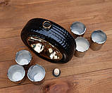 Набір для спиртного "Запаска" у коробці — колесо у формі пляшки з чарками, фото 6