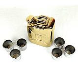 Подарунковий набір для спиртного «Золота каністра» (пляшка-каністра і 6 чарок), фото 5