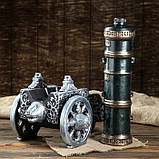 Цар-гармата бронзова - подарунковий набір для спиртного, пляшка-гармата з чарками, фото 3