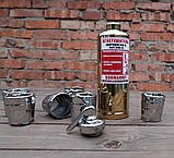 Пляшка-огнетушник «золотий» з рюмками — подарунковий набір для спиртного, фото 3
