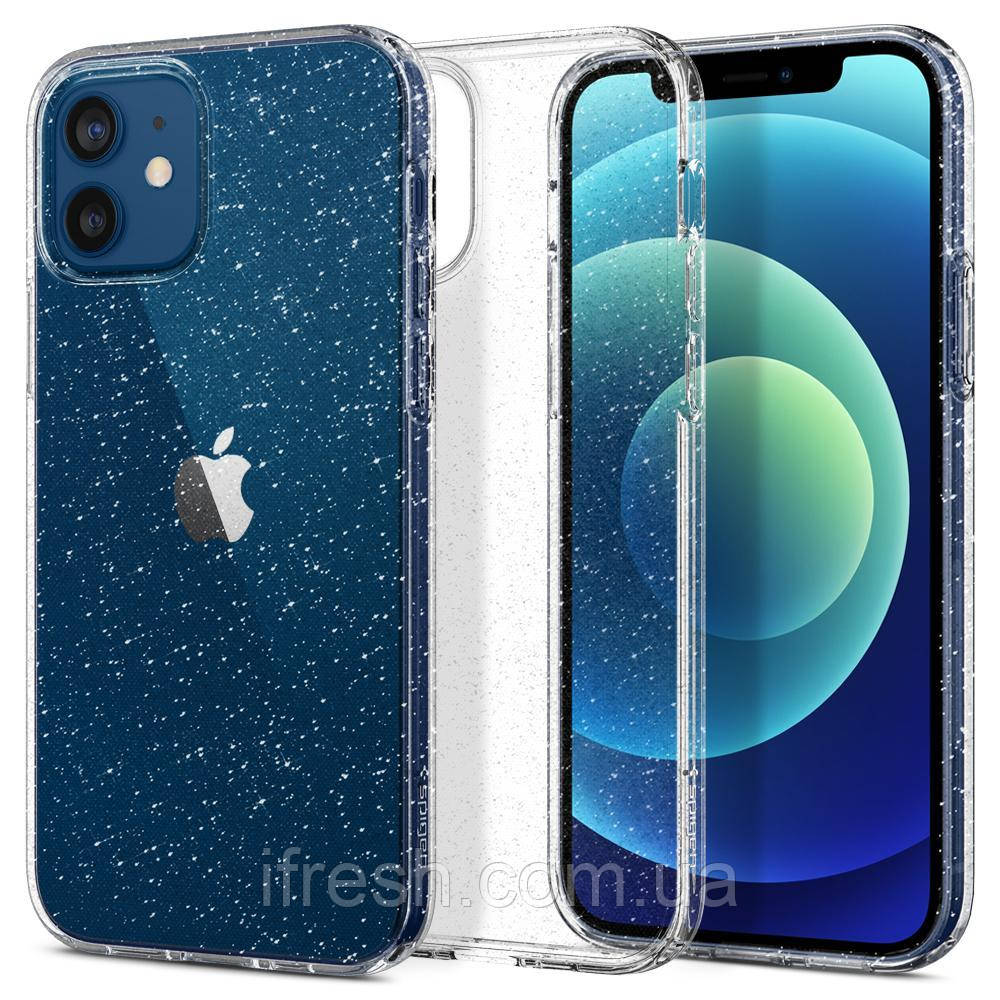 Чохол Spigen для iPhone 12/ iPhone 12 Pro Liquid Crystal Glitter, Crystal Quartz (ACS01698)