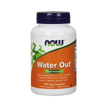 Натуральний діуретик для здоров'я сечостатевого тракту Now Foods Water Out (100 veg caps)