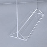 Менюхолдер А4 (210 х 297 мм) з трикутною підставкою, вертикальний, акрил 2 мм, фото 2