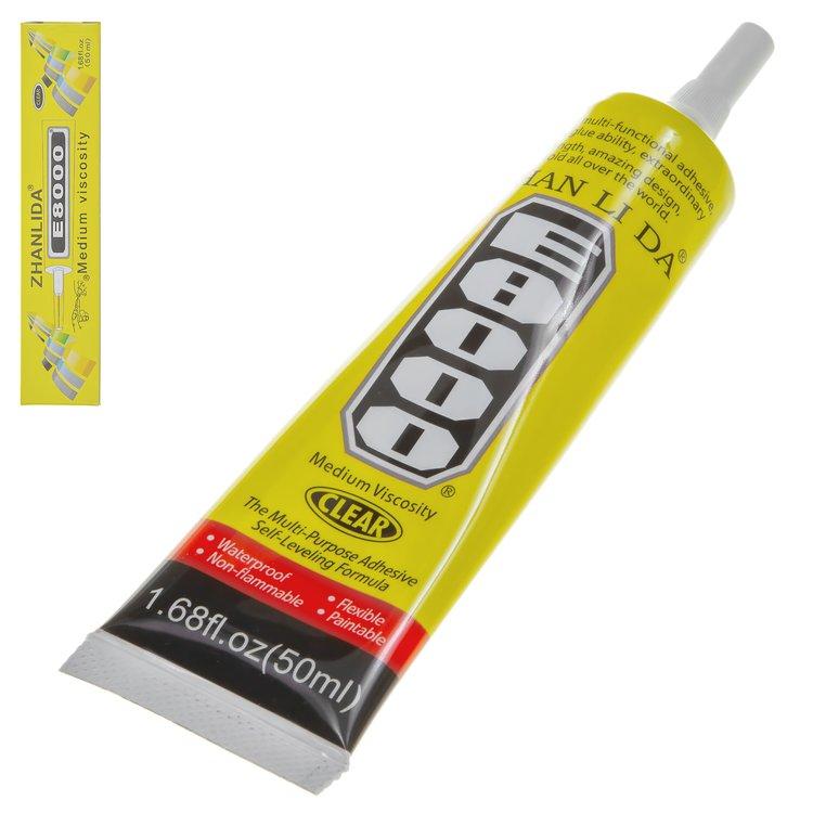 Клей герметик Е8000 для приклеювання тачскріна дисплея 50 мл, фото 1