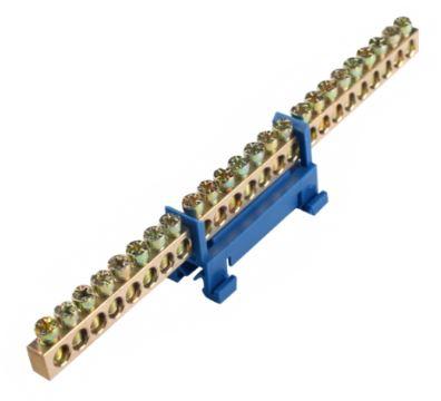 Шина нульова на DIN-рейку 24 отвора