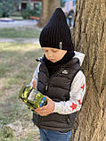 Демісезонний дитячий в'язаний набір шапка та снуд для хлопчика та дівчинки ручної роботи весна осінь., фото 7