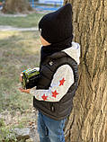 Демісезонний дитячий в'язаний набір шапка та снуд для хлопчика та дівчинки ручної роботи весна осінь., фото 8