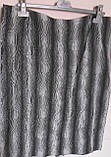 Костюм класичний з жатой сріблясто-сірою тканини Hexy Line, фото 4