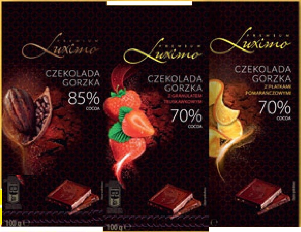 Шоколад чорний Luximo Premium 85% какао 100 г Польща (10 шт./1 ящ)