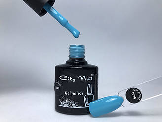 Гель-лак CityNail 1030 блакитний Гель лак преміум клас Гіпоалергенні гель-лаки для нігтів Гель-лаки City Nail