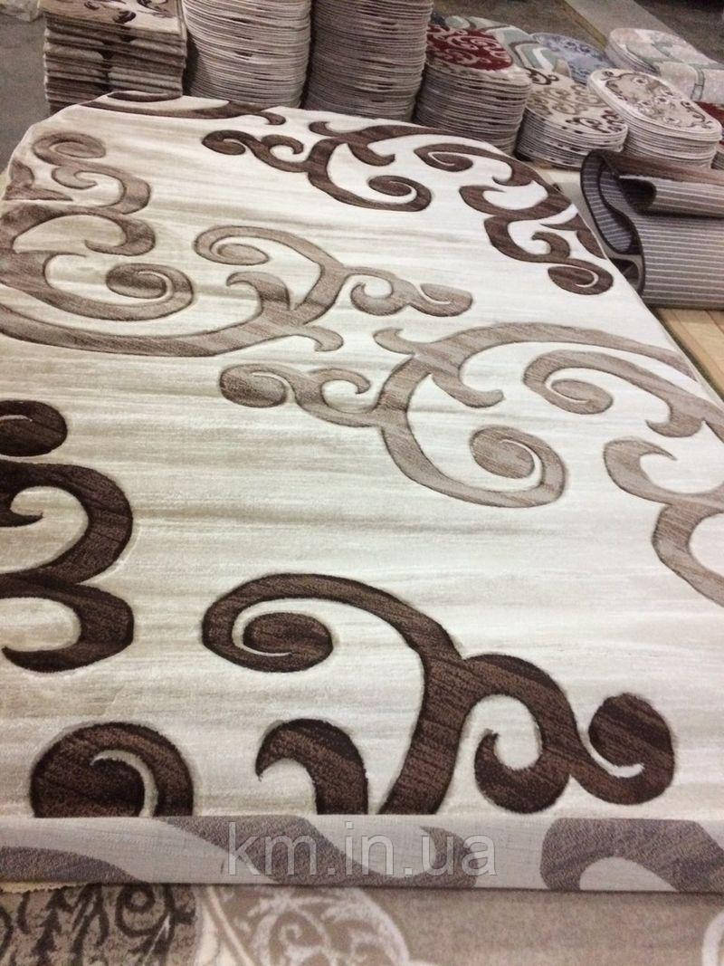 РЕЛЬЄФНИЙ КИЛИМ MERAL 6733 КРЕМОВИЙ, фото 1