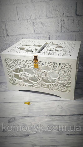Весільна скриня,коробка для грошей "МАКИ", фото 2