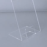 Менюхолдер під єврофлаєр (99 х 210 мм), L-подібний, акрил 2 мм, фото 2