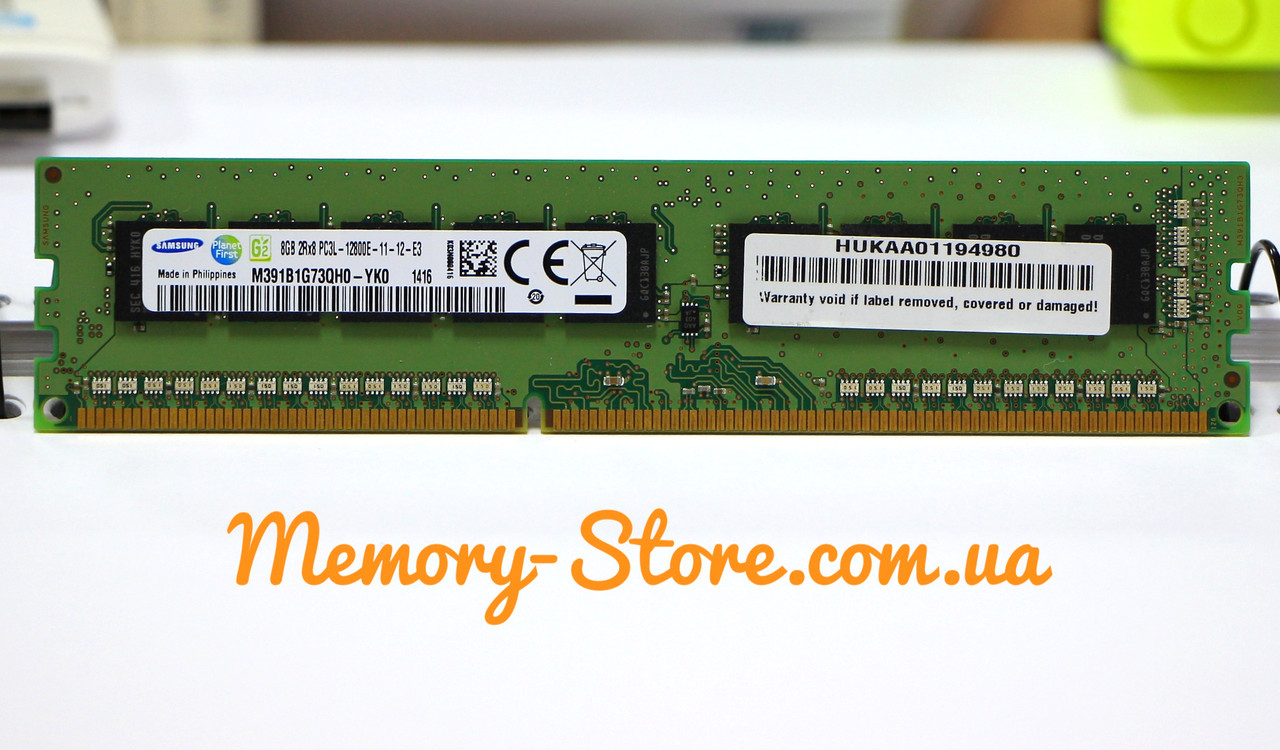 Оперативная память для ПК Samsung DDR3 8Gb PC3L-12800E 1600MHz Intel и AMD