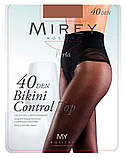 Капронові колготи з корінцями-біжками Mirey BIKINI CONTROL 40ден No3 (glase беж) ЛЖ-210375, фото 2