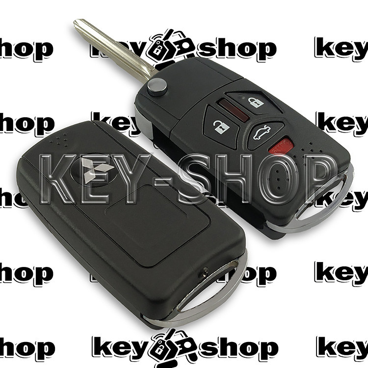 Корпус выкидного ключа для Mitsubishi (Митсубиси) 3 + 1 - кнопки (под переделку) - фото 3 - id-p46287534