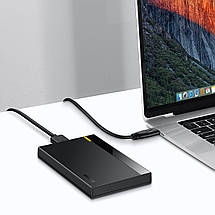 Корпус для жорсткого диска (HDD/SSD кишеня) SATA 2.5" Baseus Full Speed CAYPH-C01 (Type-C, Чорний), фото 3