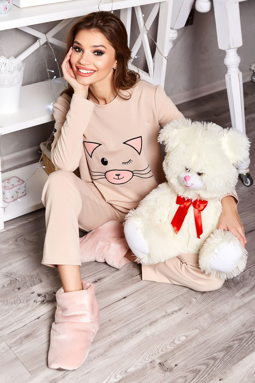 ✔️ Модна жіноча піжама костюм кофта з штанами 42-48 розміри різні забарвлення, фото 1