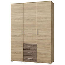 Шафа розпашна у спальню із ламінованої ДСП Бриз ШП 5 Еверест Дуб Сонома + Трюфель