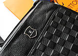 Мужская кожаная сумка Louis Vuitton черная, фото 5