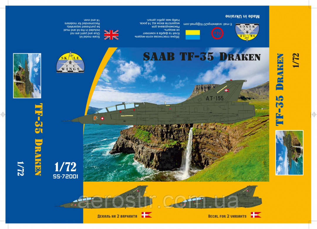 Saab TF-35 Draken 1/72 Skale Wings SS-72001
