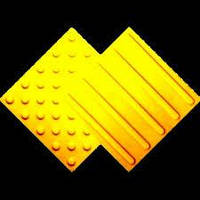Плитка тактильна поліуретанова жовта 300х300х30 мм