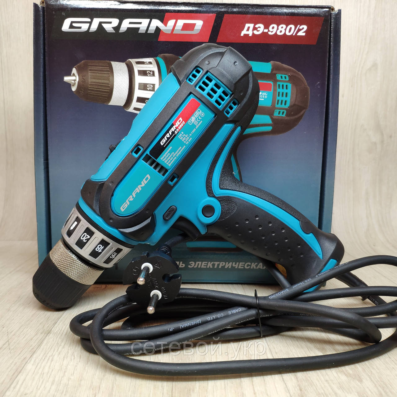 Мережевий шуруповерт Grand ДЕ-980/2 дві швидкості