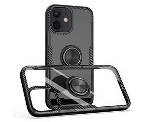 Чохол Primolux Ring Magnetic Stand для Apple iPhone 12 Mini - Black