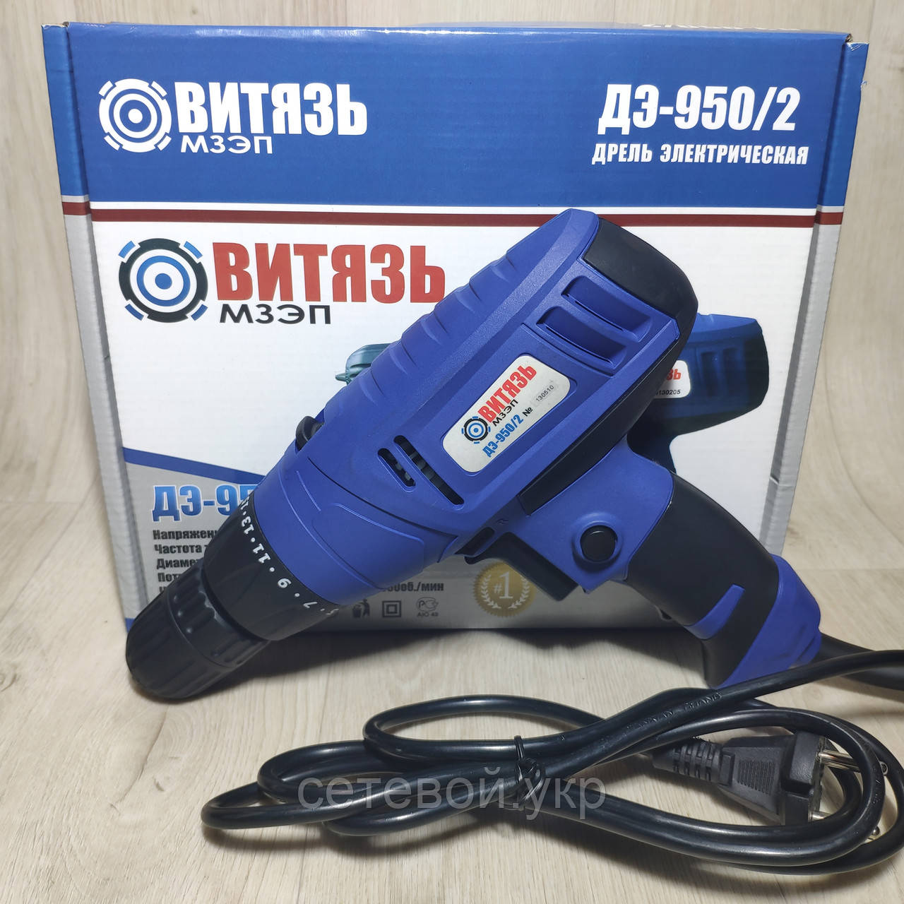 Шуруповерт мережевий Витязь ДЭ-950-2 двох швидкісний