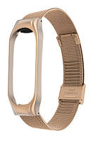 Металевий ремінець для Mi Band 4 Винтажное золото Vintage Gold