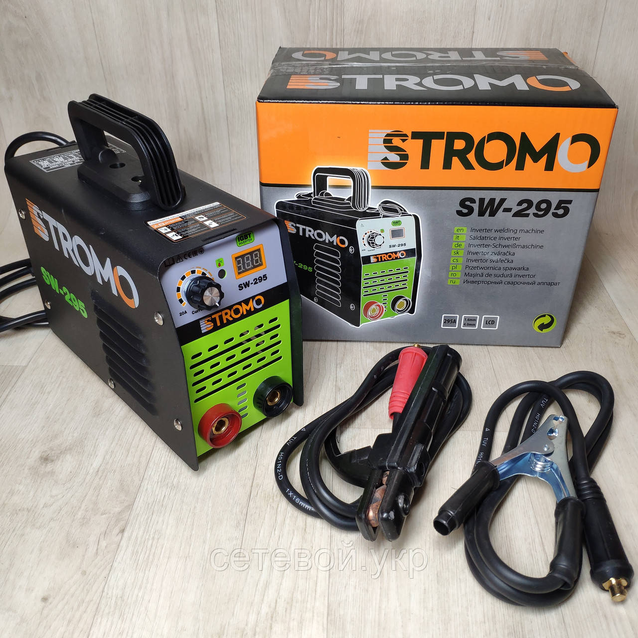 Інвертор зварювальний апарат STROMO SW 295 (295 А, дисплей) Зварювання стромо