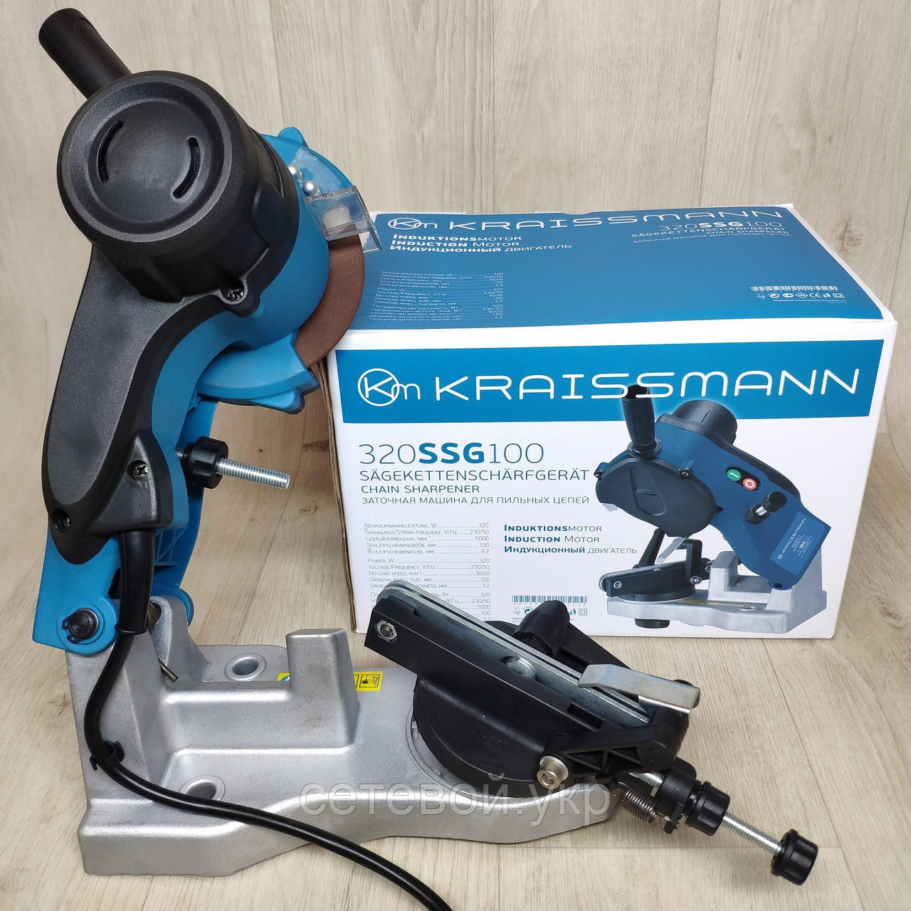Верстат для заточування ланцюгів бензопил Kraissmann 320SSG100