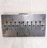 Мангал 3 мм на Вогник розкладний в валізу з чохлом і шампурами з дерев'яною ручкою 10 шт, фото 2