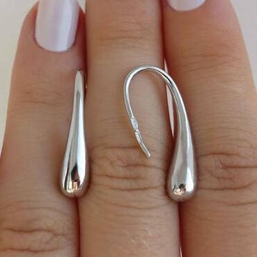 Крапля, Крапля на петельці, сережки, фото 2