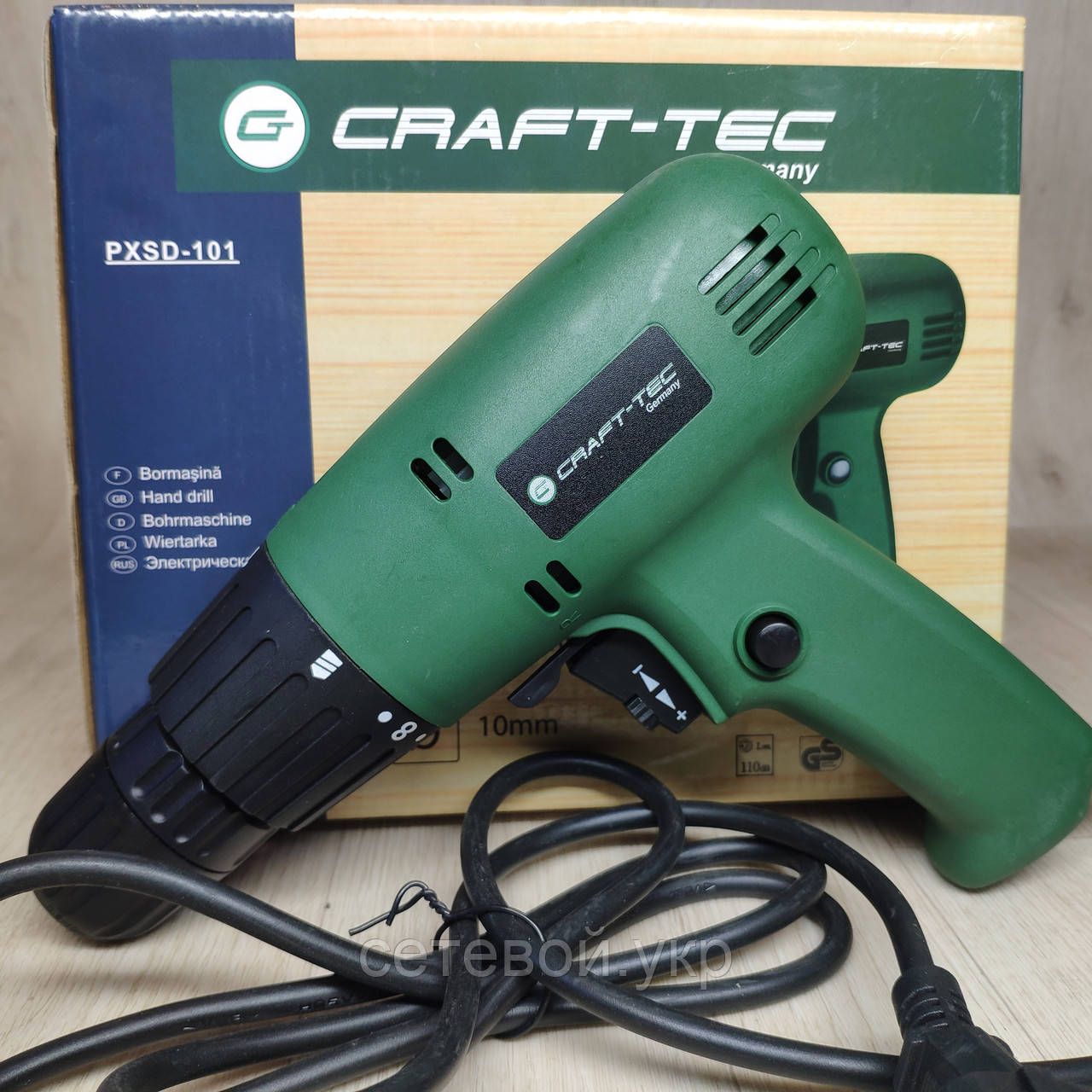 Шуруповерт мережевий Craft-tec PXSD-101, 900 W