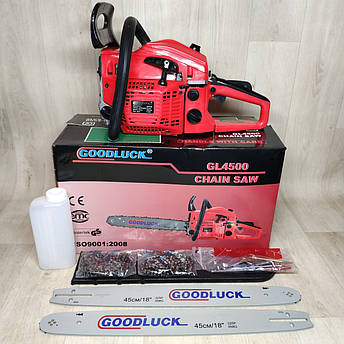 Бензопила GoodLuck GL-4500 ( 2 шини, 2 ланцюги ), фото 1
