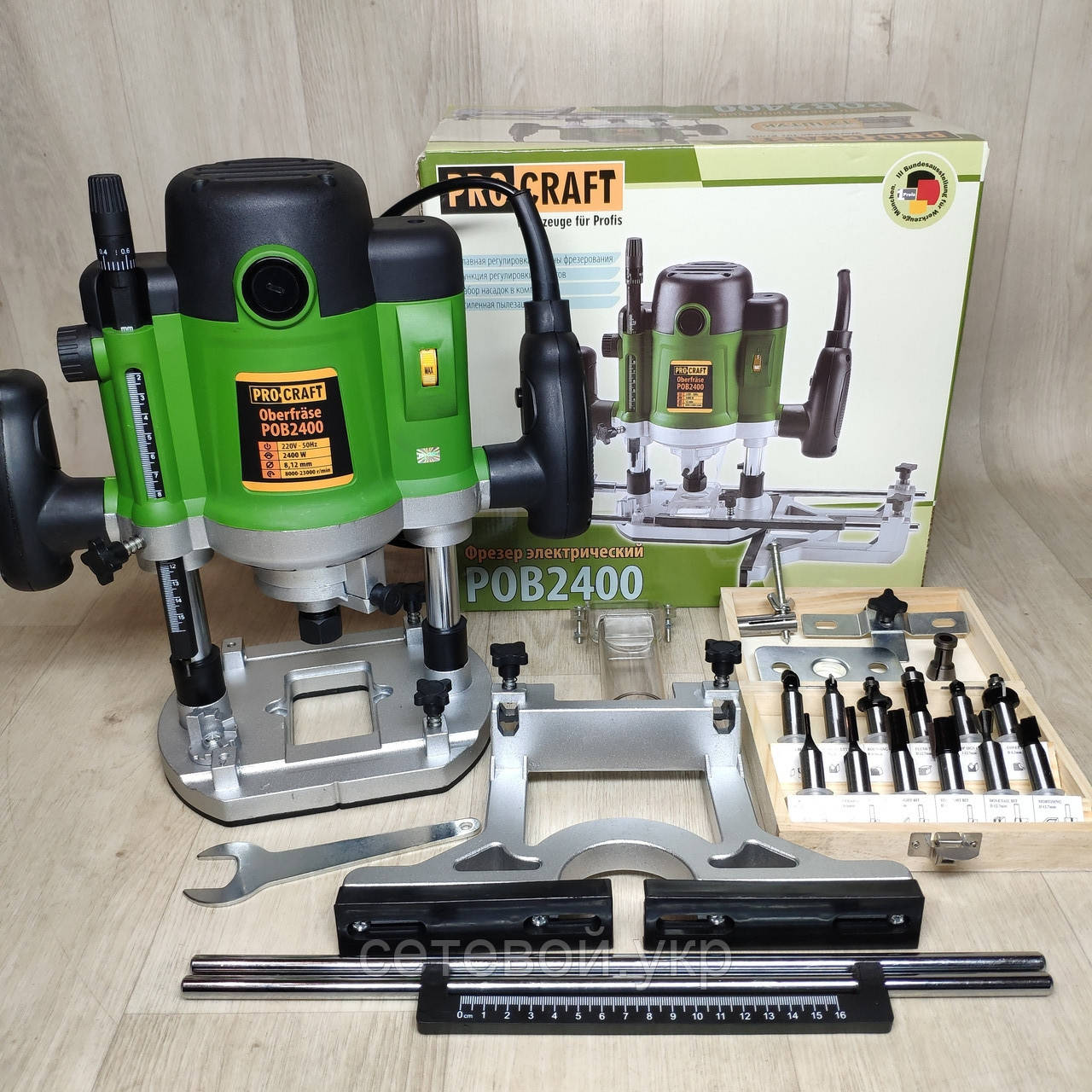 Фрезер по дереву ProCraft POB 2400 з набором фрез 12 шт.