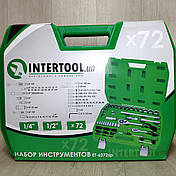 Набір ключів, головок INTERTOOL 72 одиниці інструментів, фото 3