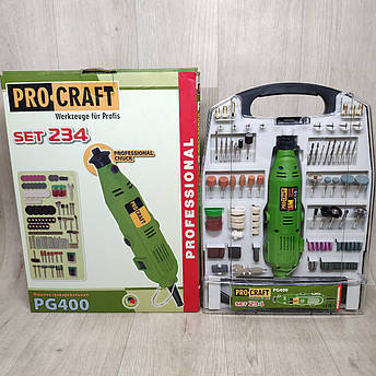 Гравер ProCraft PG-400 SET 234 в кейсі з насадками, фото 1