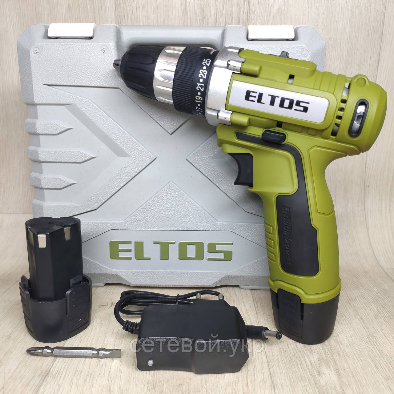 Шуруповерт акумуляторний Eltos ТА 12/2 Li в кейсі