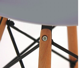 Стілець Тауер-Вуд пластикове сидіння сірого кольору з ніжками - дерево бук, фото 5