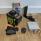 Комплект 2 АКБ🔋✨ : лазерний рівень HILDA 4D 16 ліній з дисплеєм заряду, фото 7