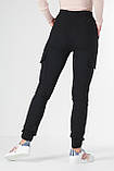Джоггеры жіночі брюки демисизонные з стрейч-котону бордові VS 1087, фото 5