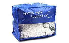 Сітка на ворота футбольні р-р 7,4*2,5*2 м тренувальна (2шт) C-5003