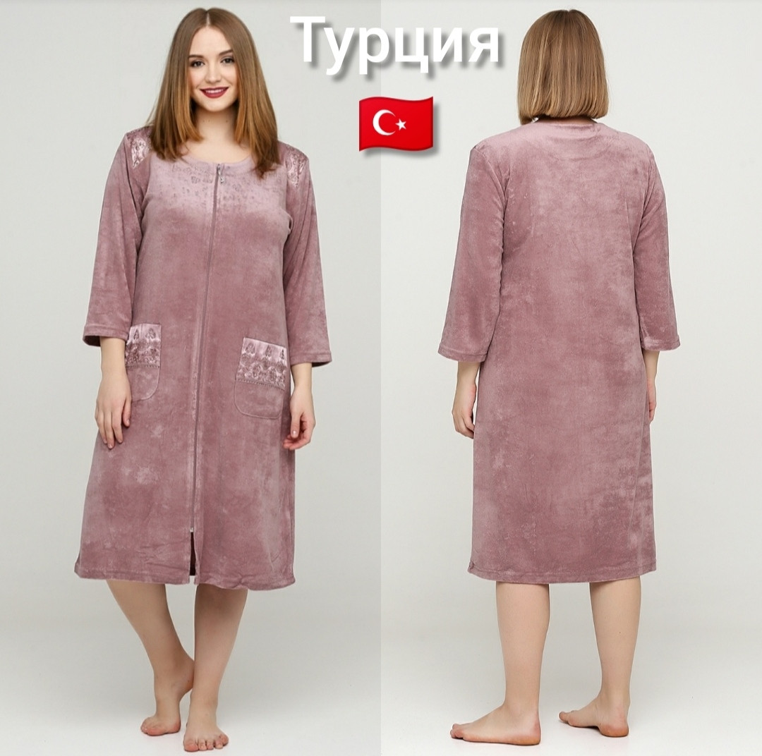 Модельний халат із тонкої махри Туреччина, фото 1