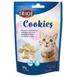 Ласощі для котів Trixie (Тріксі) Cookies печиво з лососем і котячою м'ятою 50 г