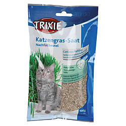 Трава для дорослих котів Тгіхіе (Тріксі) Cat Grass насіння ячменю 100 г