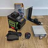 БЕЗКОШТОВНА ДОСТАВКА ! Лазерний рівень Hilda 4D 16 ліній з дисплеєм заряду ➜ ПУЛЬТ + ШТАТИВ, фото 7